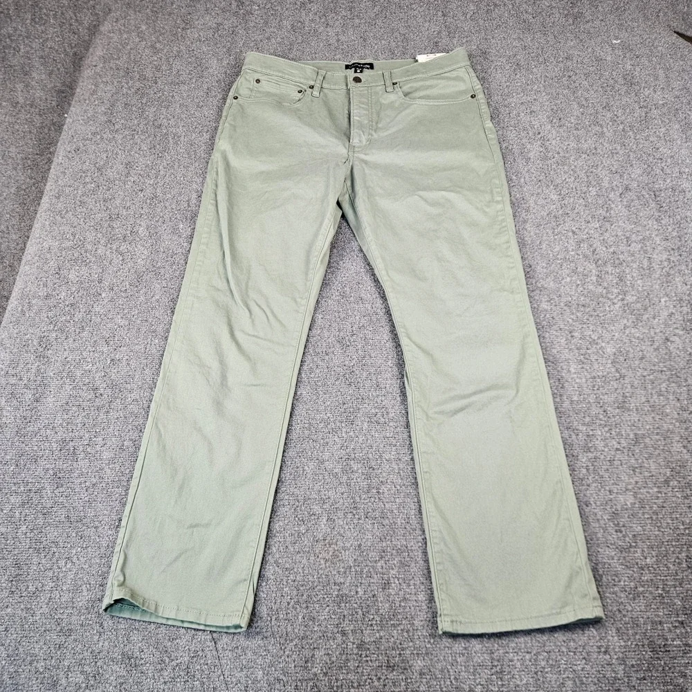 $99 Lucky Brand 223 Straight Leg Pants Mens 34x30 Green Casual Chino Trousers